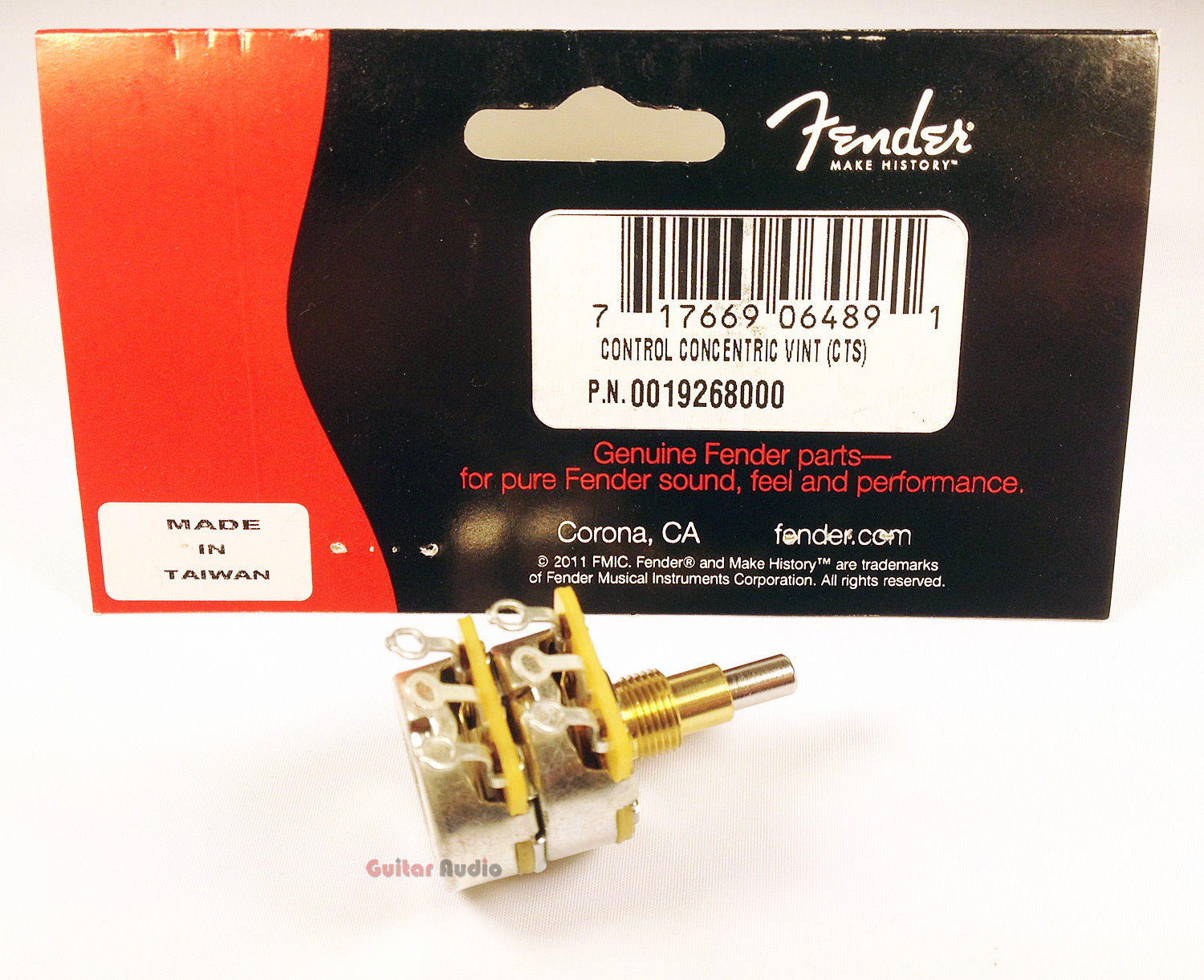 1972年　ビンテージフェンダーポット Genuine Fender 250k/500k Control Concentric Stacked Pot for '62