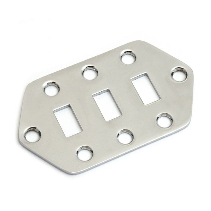 Genuine Fender Jaguar Guitar Pickup Selector Switch Control Cover Plate - Chrome
