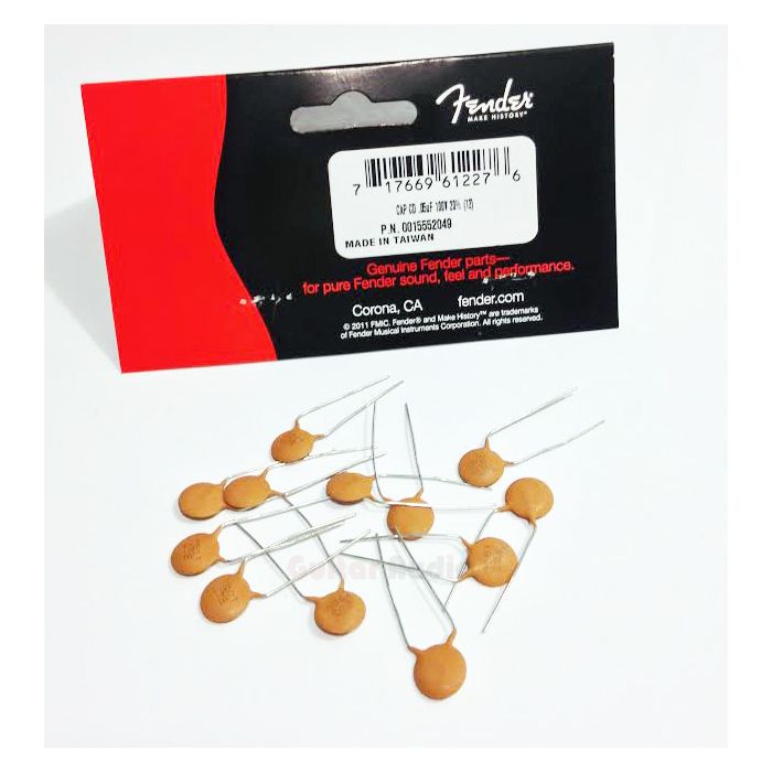 Genuine Fender Replacement Guitar Parts - Capacitors .05uF 100V 20% - 12-Pack
