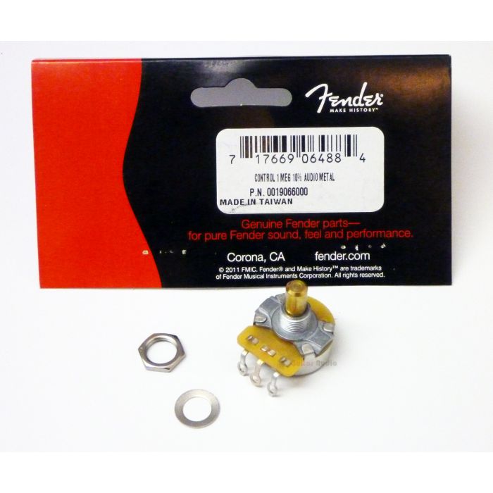 Genuine Fender 1 Meg Solid-Shaft Volume/Tone Control Knob Pot Potentiometer
