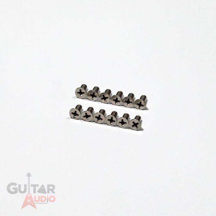 Genuine Fender Tremolo Block Mounting Screws, Chrome (12) 001-9656-049