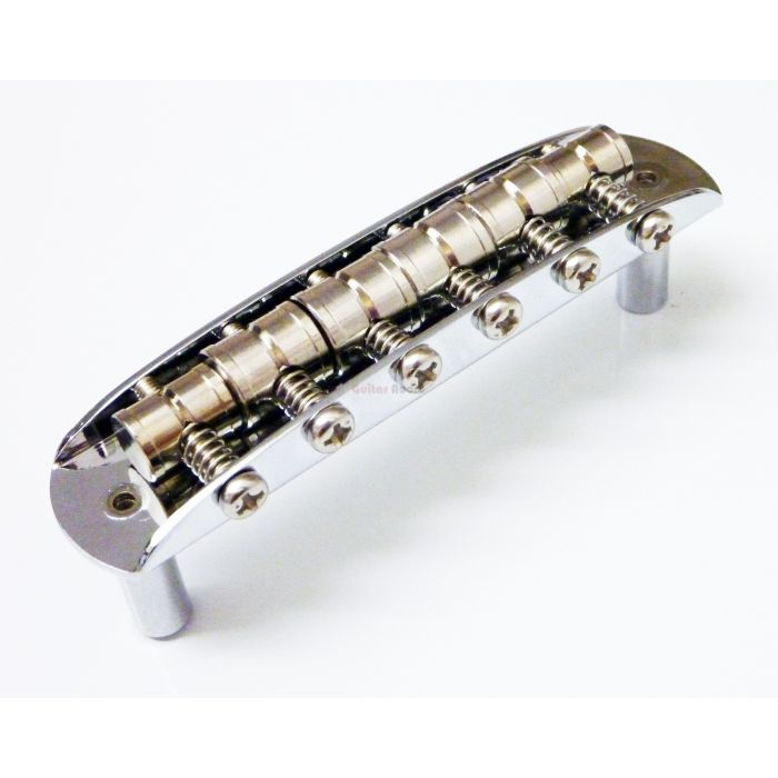 Genuine Fender Mustang 2-Post Guitar Bridge Assembly w/ Barrel Saddles - Chrome