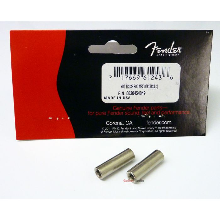 Genuine Fender MIM Guitar/Bass 3/16" Hex Truss Rod Nut (Allen) - Package of 2