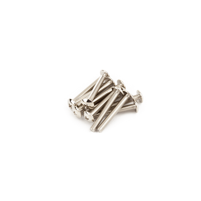 (12) Genuine Fender Chassis Mounting Screws, 10-32 X 1-1/2" Philips Head, Nickel