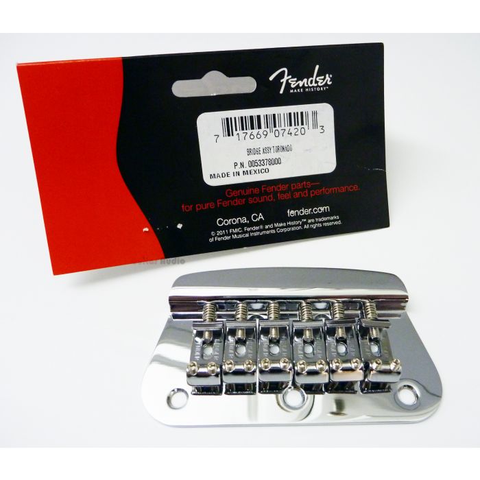 Genuine Fender Toronado Deluxe MIM (Mexico) Guitar Bridge Assembly - Chrome