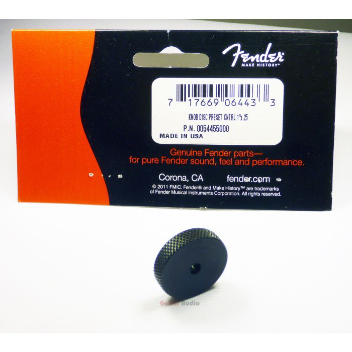 Genuine Fender Jaguar/Jazzmaster Guitar Preset Black Control Roller Knob Disc