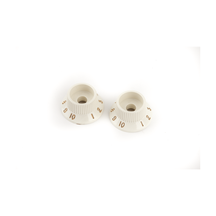 Genuine Fender S1 Plastic Push-on Knob Base for Strat, Parchment (SET OF 2)