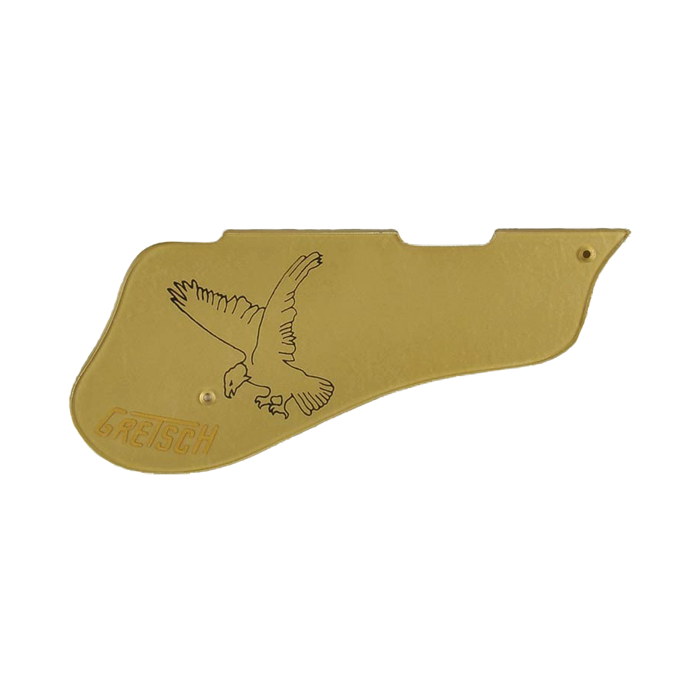 Genuine Gretsch Pickguard G6136 White Falcon Cut For Filter'Tron Pickups, Gold