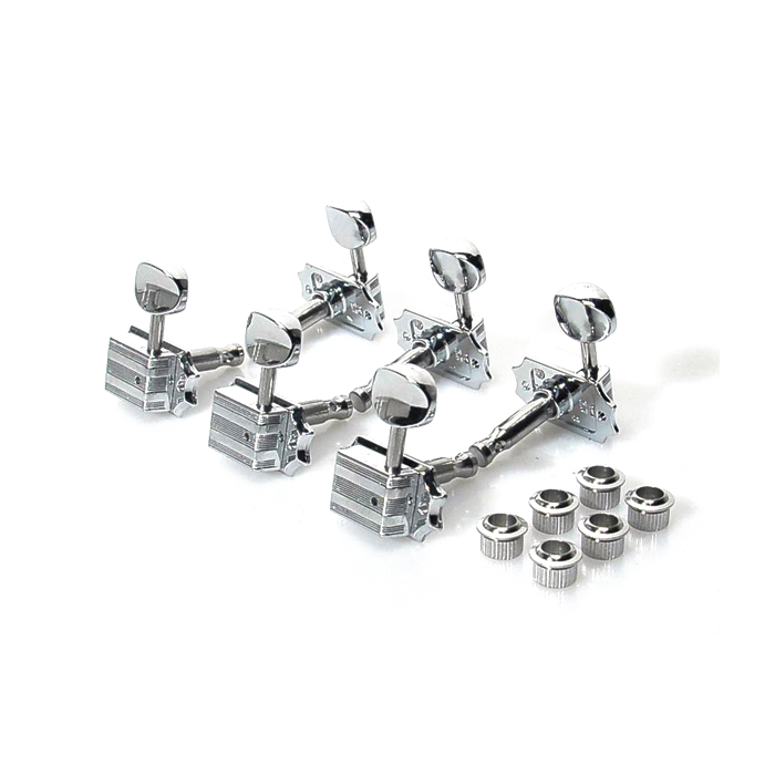 Genuine Gretsch 3x3 Tuning Keys (6) For Electromatic Guitars CHROME 006-2706-000