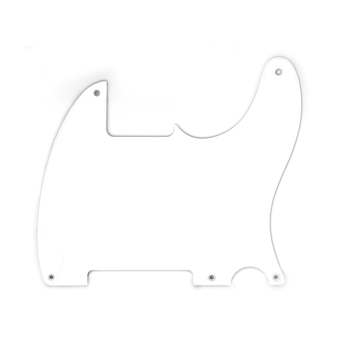 Genuine Fender 50s Esquire Tele Guitar Pickguard, White, 1-Ply, 5-Hole Mount
