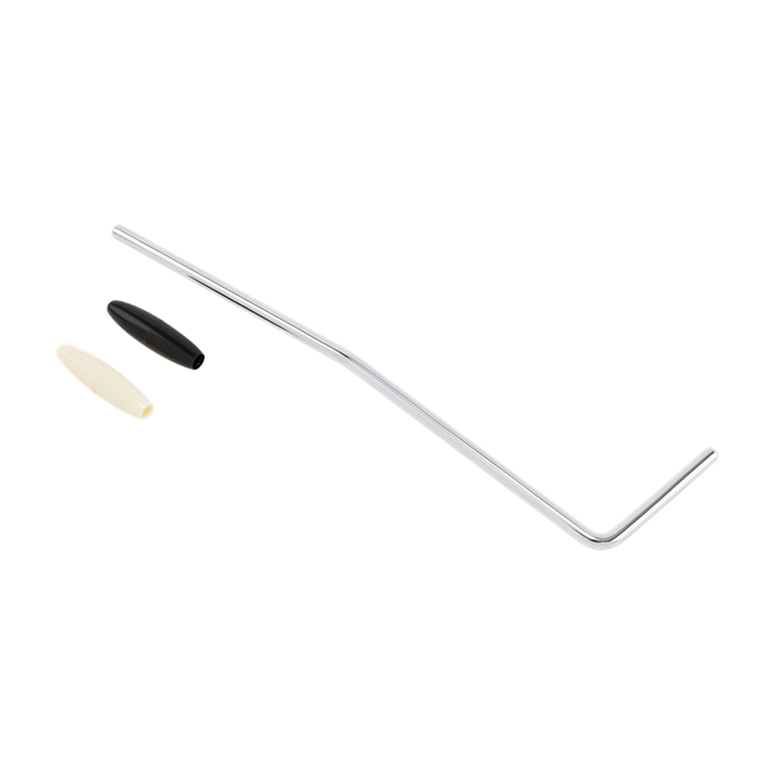 Genuine Fender Player Jaguar/Jazzmaster Tremolo Arm, Chrome w/Black White Tips