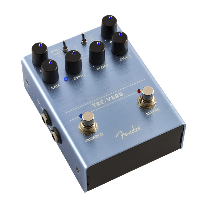 Genuine Fender "Tre-Verb" Tremolo/Reverb Guitar Effect Stomp Box Pedal