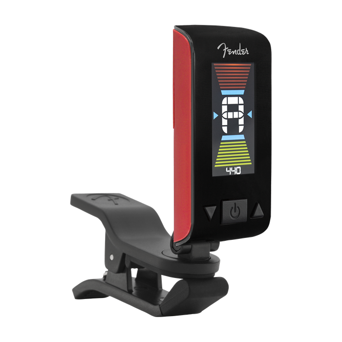 Genuine Fender Original Clip-On Color LCD Tuner for Guitar, Banjo - FIESTA RED