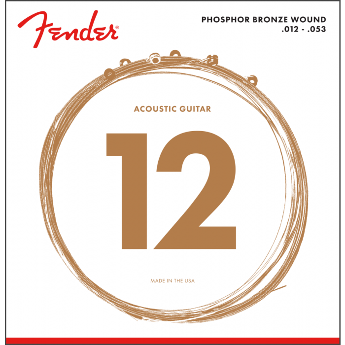 Fender 60L Phosphor Bronze Acoustic Guitar Strings - LIGHT 12-53