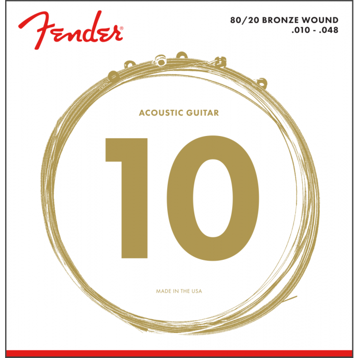 Fender 70XL 80/20 Bronze Acoustic Guitar Strings Set - EXTRA LIGHT 10-48