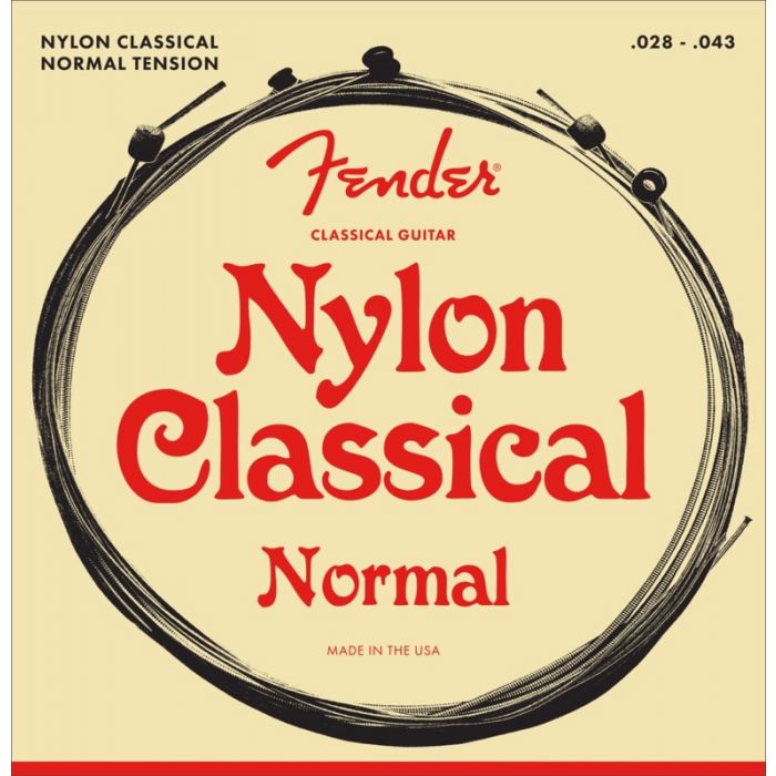 Fender 130 Nylon Ball End Folk Acoustic Guitar Strings Set - MEDIUM 28-43