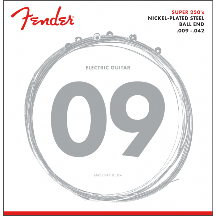 Fender Super 250L Nickel-Plated Steel Electric Guitar Strings Set - LIGHT 9-42