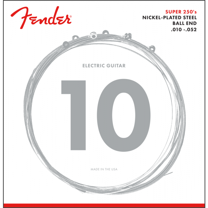 Fender Super 250RH Nickel-Plated Steel Electric Guitar Strings - REG/HEAVY 10-52