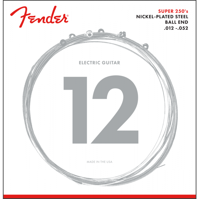 Fender Super 250H Nickel-Plated Steel Electric Guitar Strings Set - HEAVY 12-52