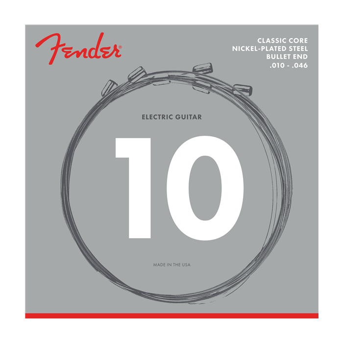Fender 3255R Classic Core Electric Guitar Strings Set, NPS Bullet Ends 10-46