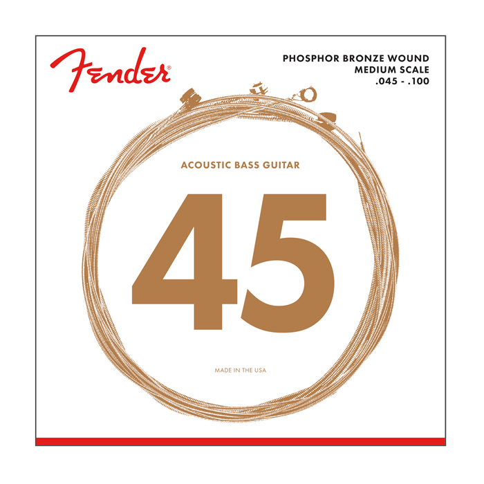 Fender 7060 MEDIUM-SCALE Phosphor Bronze Acoustic Bass Strings - REGULAR 45-100