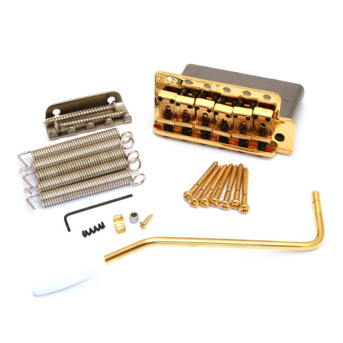 Genuine Fender USA American Vintage 57/62 Strat Tremolo Bridge Kit - GOLD