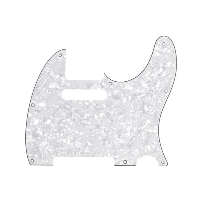 Genuine Fender Standard Tele/Telecaster 8-Hole Guitar Pickguard - WHITE PEARL