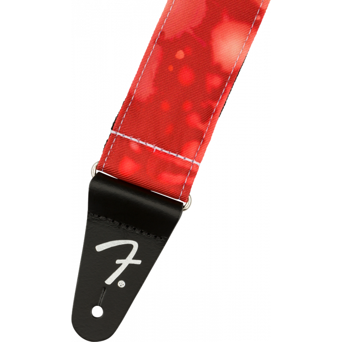 Fender Tie Dye Acid Wash 2" Wide, 33-59" Long Adjustable Guitar Strap, Red