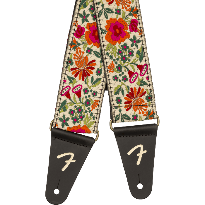 Genuine Fender Mosaic Jacquard Guitar Strap, Cream