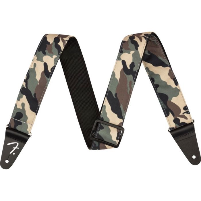 Genuine Fender 2" Wide Guitar Camo Strap, Woodland Camo 099-0638-076