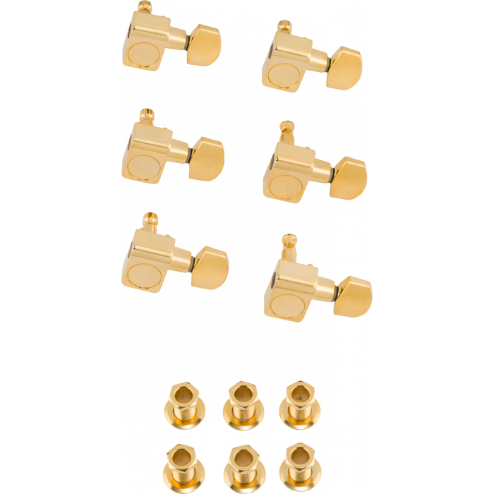 Genuine Fender AM SRS American Standard 2-pin Strat/Tele GOLD Logo Guitar Tuners