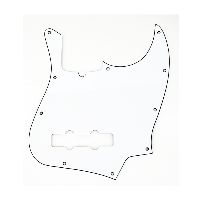 Genuine Fender Jazz/J-Bass WHITE 10-Hole, 3-Ply Pickguard