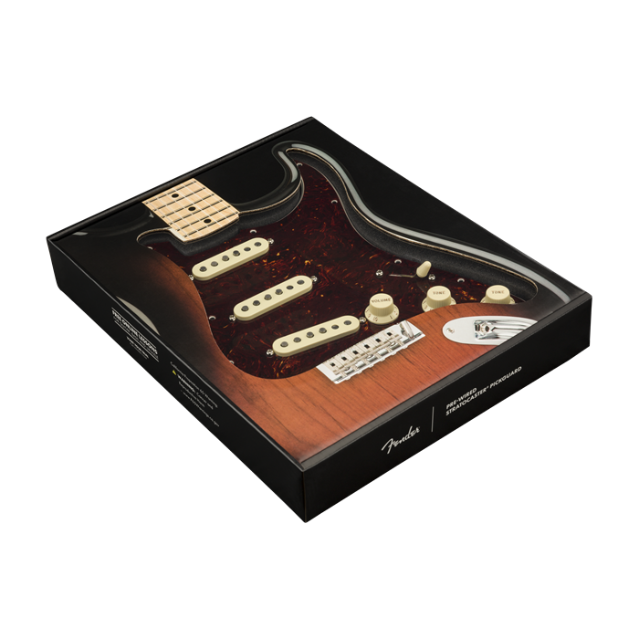 Genuine FENDER Pre-Wired FAT '50s Loaded Strat 11-Hole TORTOISE SHELL Pickguard