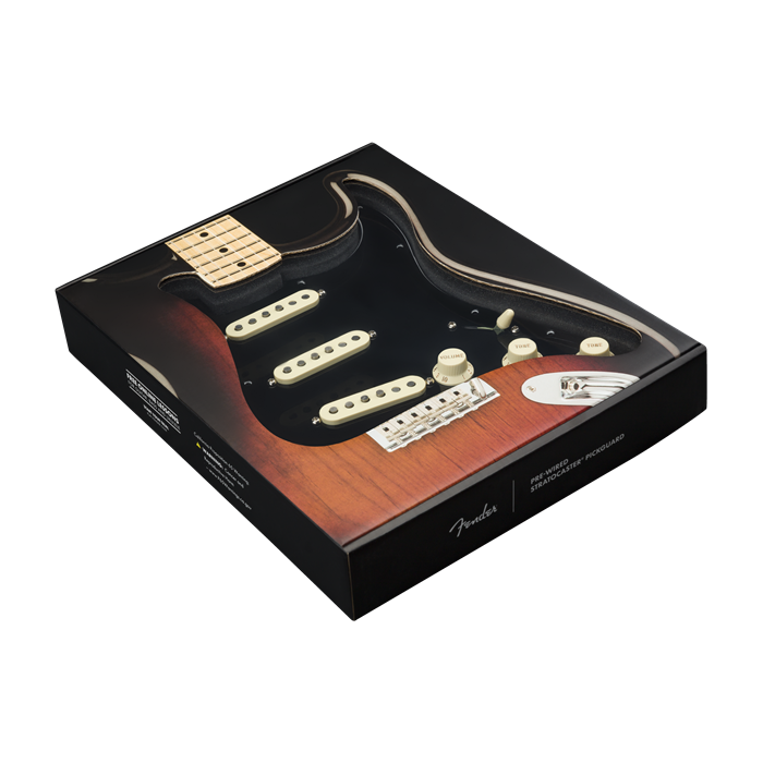 Genuine FENDER Pre-Wired CUSTOM SHOP '69 Loaded Strat 11-Hole BLACK Pickguard