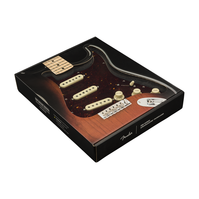 Genuine FENDER Pre-Wired VINTAGE NOISELESS Loaded Strat 11-Hole Shell Pickguard