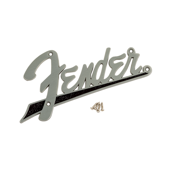 Genuine Fender Flat Amp Logo Plate for Bassman, Super-Sonic, Vibro King