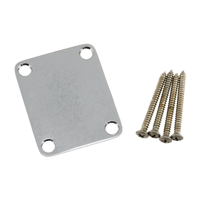 Genuine Fender ROAD WORN Chrome Strat/Tele Neck Plate with Mounting Hardware