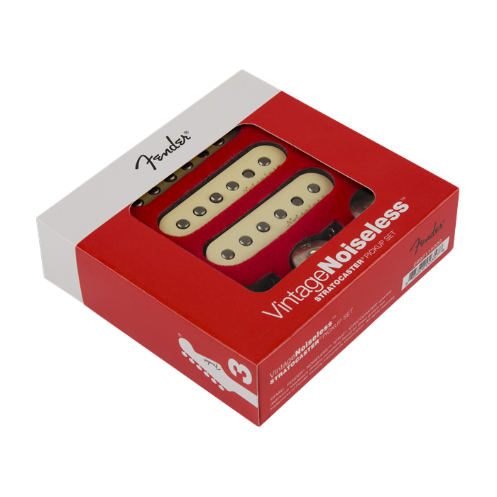 Genuine Fender Vintage Noiseless Stratocaster Guitar Pickups Set - AGED WHITE