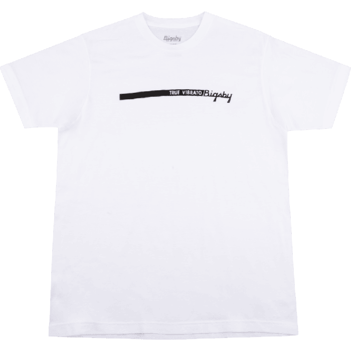 Bigsby "True Vibrato" Stripe Tee/T-Shirt, White, L, Large