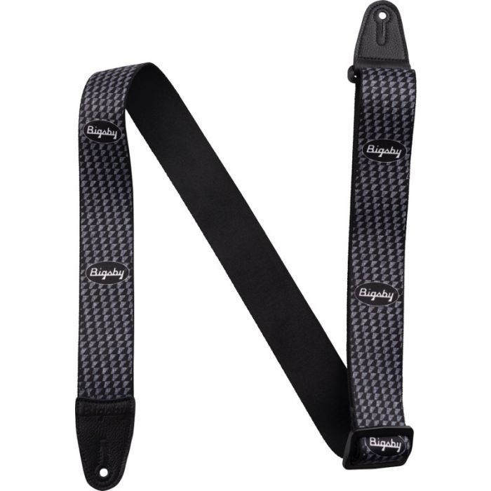 Bigsby Hounds Tooth Adjustable Guitar Strap, Black, 2" 180-2726-004