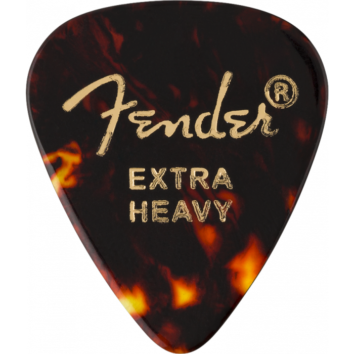 Fender 351 Premium Celluloid Guitar Picks- EXTRA HEAVY, SHELL- 12-Pack
