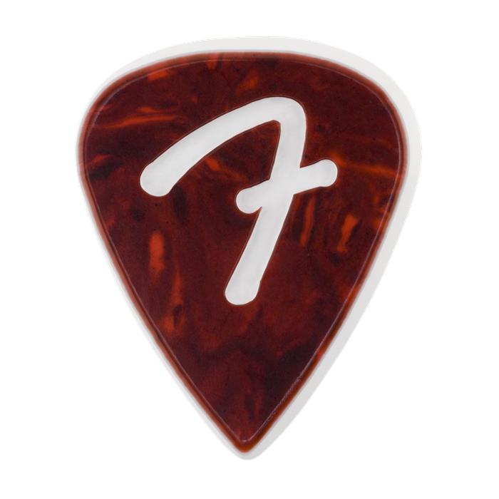 Genuine Fender F-Grip 3-Ply Guitar Picks - 351 Shape - Tortoise Shell - 3 PACK