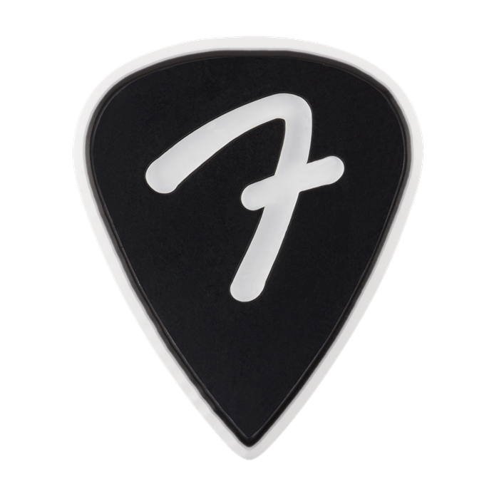 Genuine Fender F-Grip 3-Ply Guitar Picks - 351 Shape - Black - 3 PACK