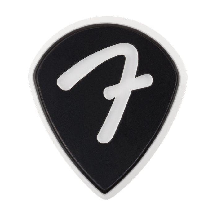 Genuine Fender F-Grip 3-Ply Guitar Picks - 551 Shape - Black - 3 PACK