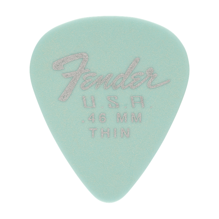 Genuine Fender 351 Dura-Tone Delrin Guitar Picks, DAPHNE BLUE, .46, 12 PACK