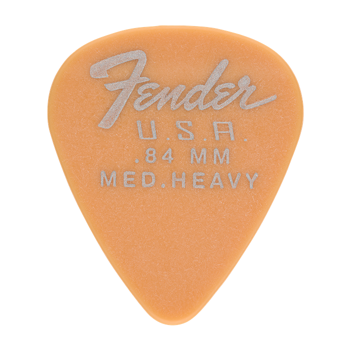 Genuine Fender 351 Dura-Tone Delrin Guitar Picks, Butterscotch Blonde, .84, 12 PACK