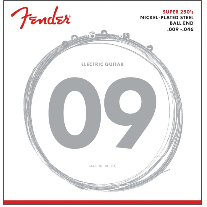 Fender Super 250LR Nickel-Plated Steel Electric Guitar Strings - LIGHT/REG 9-46