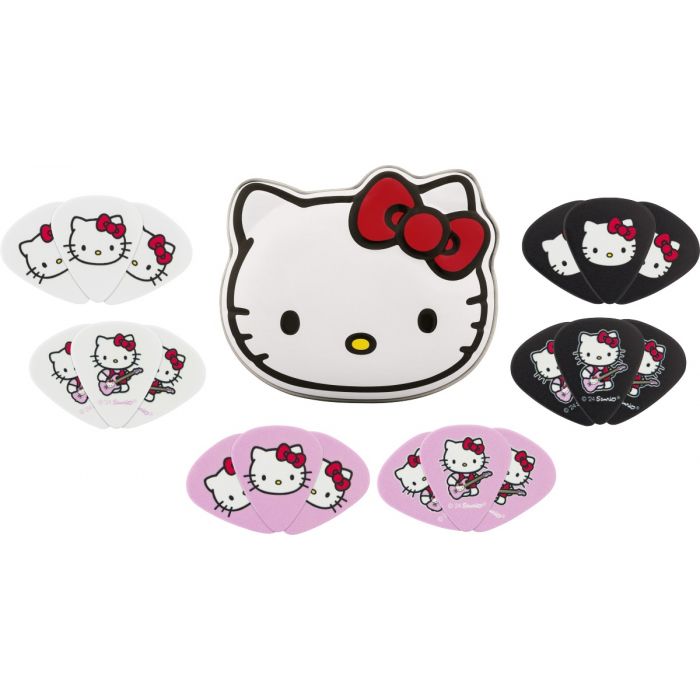 Fender X Hello Kitty Official Guitar Pick Tin Gift Set with 18 Picks