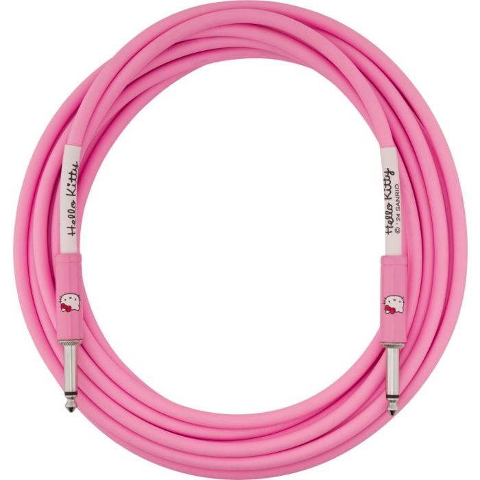 Fender X Hello Kitty Official 10' ft Instrument/Guitar Cable, Pink