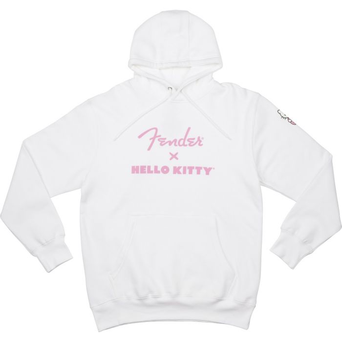 Fender X Hello Kitty Official White Hoodie Sweatshirt, LARGE (L)